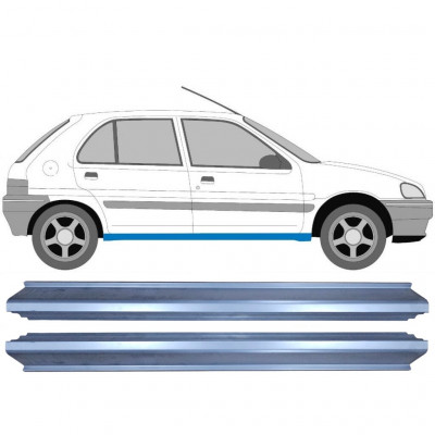 Pannello di riparazione sottoporta lamiera per Peugeot 106 1991-2003 / Set 11334