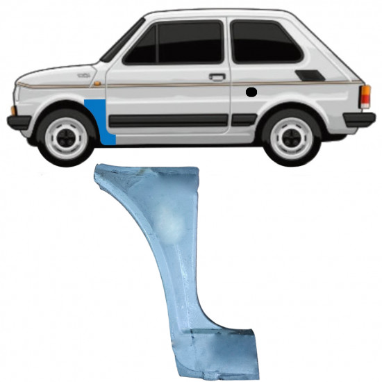 Pannello di riparazione parafango anteriore per Fiat 126p 1972-2000 / Sinistra 11218