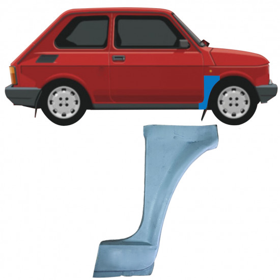 Pannello di riparazione parafango anteriore per Fiat 126p 1972-2000 / Destra 11220