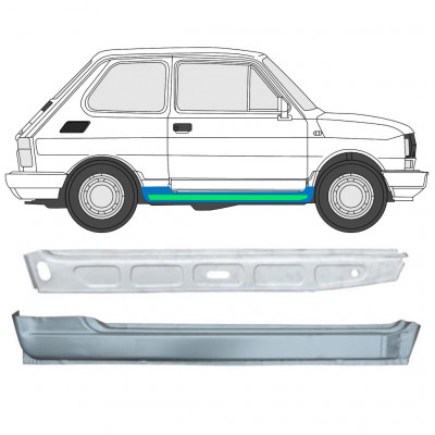 Pannello di riparazione sottoporta interno ed esterno per Fiat 126p 1972-2000 / Destra / Set 11716