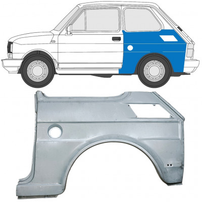 Pannello di riparazione parafango posteriore per Fiat 126p 1972-2000 / Sinistra 7585