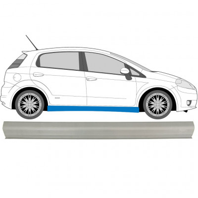 Pannello di riparazione sottoporta lamiera per Fiat Grande Punto Evo 2005- / Sinistra = Destra (simmetrico) 6492