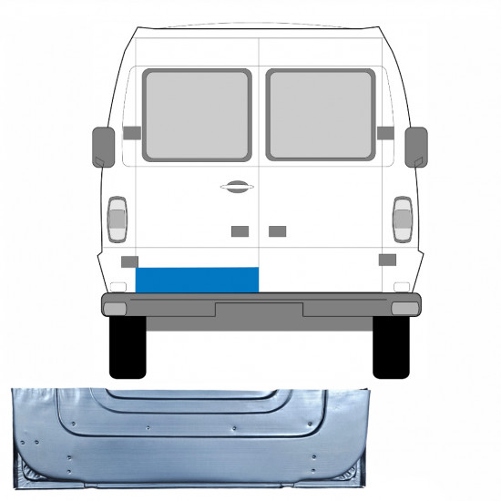 Pannello di riparazione porta posteriore interno per Mercedes T1 207-410 1977-1995 / Sinistra 5240