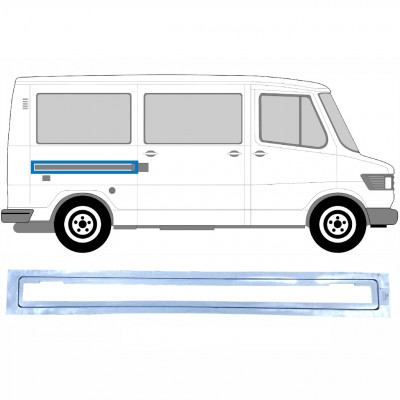 Lamierato riparazione guida inferiore porta scorrevole per Mercedes T1 207-410 1977-1995 / Destra 6711