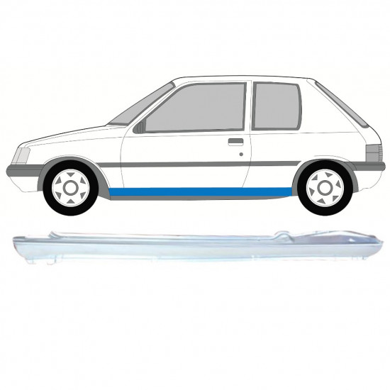 Sottoporta Lamiera Completo per Peugeot 205 1983-1998 / Sinistra 7589