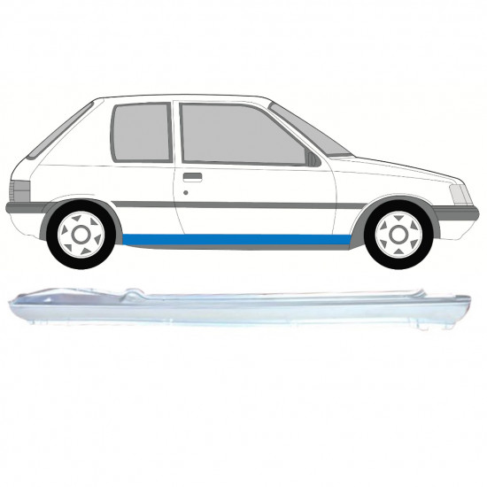 Sottoporta Lamiera Completo per Peugeot 205 1983-1998 / Destra 7588
