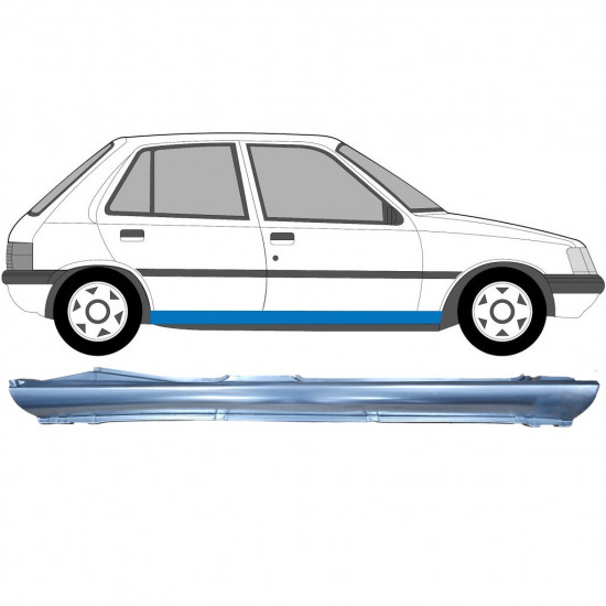 Sottoporta Lamiera Completo per Peugeot 205 1983-1998 / Destra 6947
