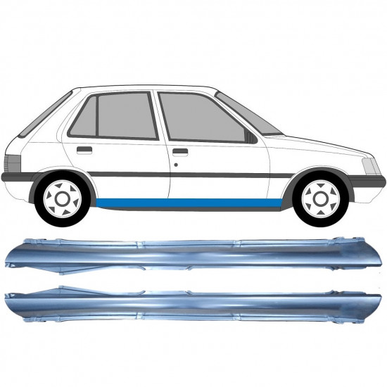 Sottoporta Lamiera Completo per Peugeot 205 1983-1998 / Sinistra+Destra / Set 9550