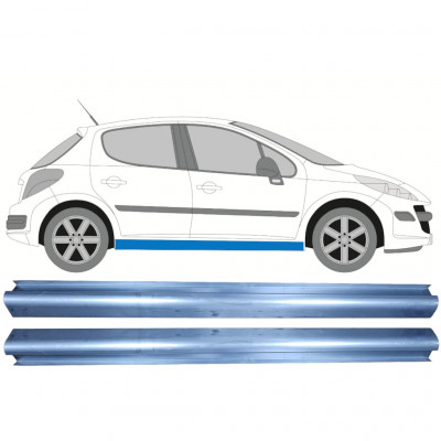 Pannello di riparazione sottoporta lamiera per Peugeot 207 207+ 2006- / Sinistra+Destra / Set 9957