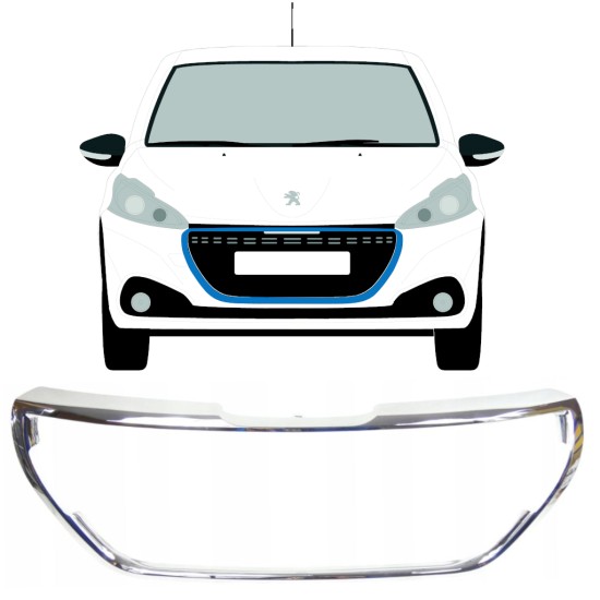 Cadre de calandre per Peugeot 208 2015-2019 16198