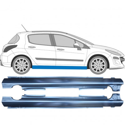 Sottoporta Lamiera Completo per Peugeot 308 2007-2013 / Sinistra+Destra / Set 11616