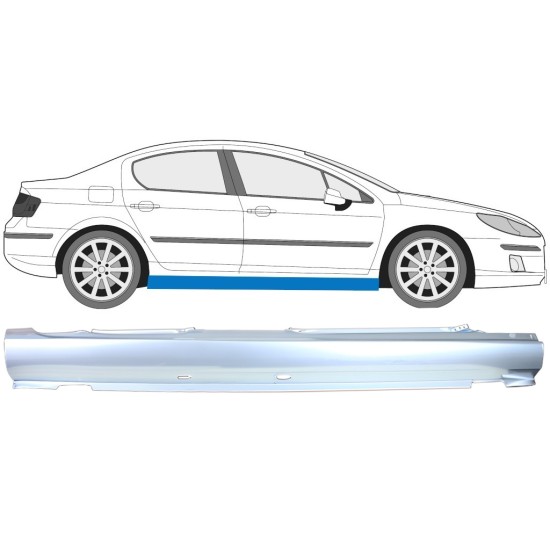 Sottoporta Lamiera Completo per Peugeot 407 2004-2011 / Destra 16271