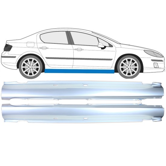 Sottoporta Lamiera Completo per Peugeot 407 2004-2011 / Sinistra+Destra / Set 16273