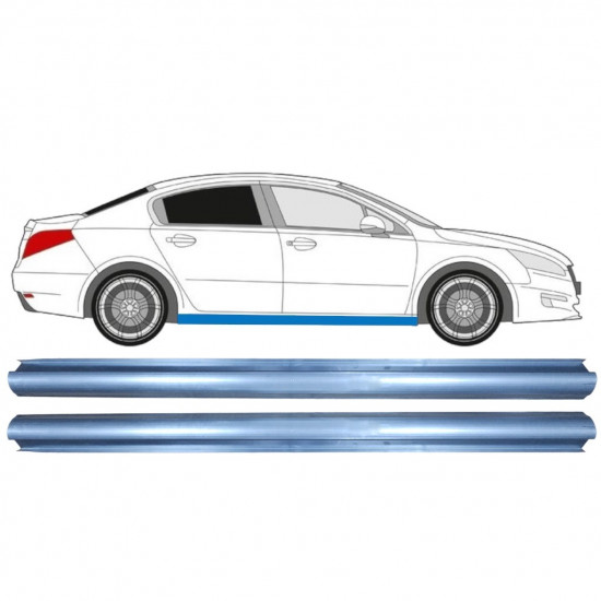 Pannello di riparazione sottoporta lamiera per Peugeot 508 2010-2018 / Sinistra+Destra / Set 11448