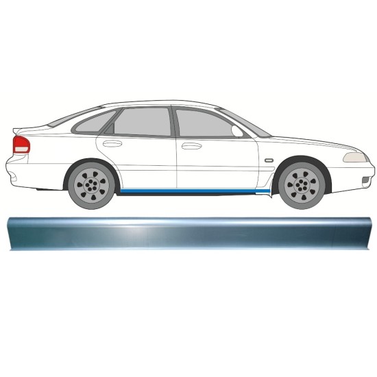 Pannello di riparazione sottoporta lamiera per Mazda 626 1992-1997 / Sinistra = Destra (simmetrico) 15123