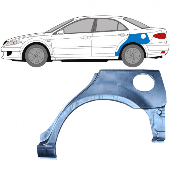 Pannello di riparazione parafango posteriore per Mazda 6 GG GY 2002-2007 / Sinistra / HATCHBACK 6136