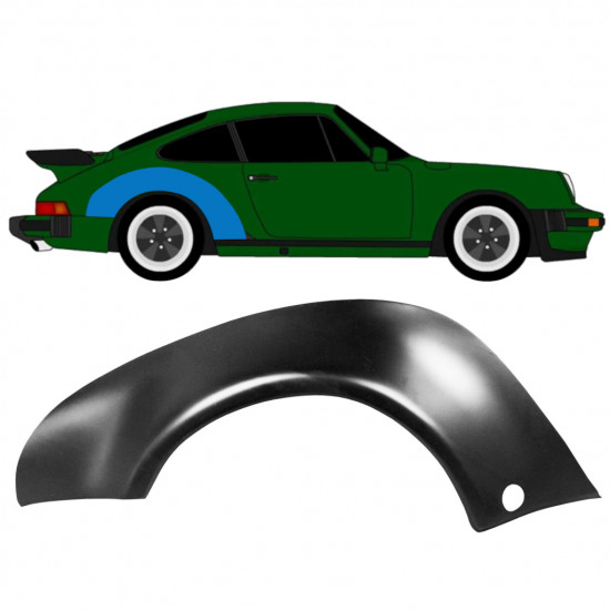 Pannello di riparazione parafango posteriore per Porsche 911 1974-1989 / Destra 12716