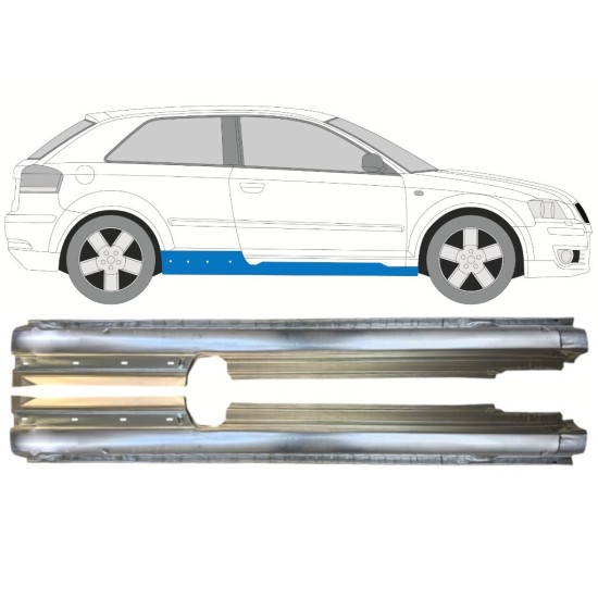 Sottoporta Lamiera Completo per Audi A3 8P 2003-2012 / Sinistra+Destra / Set 14563