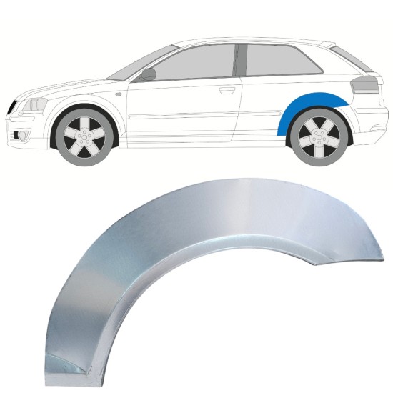 Pannello di riparazione parafango posteriore per Audi A3 8P 2003-2012 / Sinistra 16320
