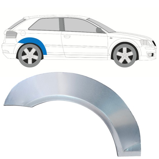 Pannello di riparazione parafango posteriore per Audi A3 8P 2003-2012 / Destra 16319