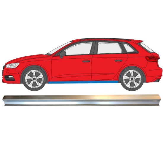 Pannello di riparazione sottoporta inferiore per Audi A3 8V 2012-2020 / Sinistra 14993