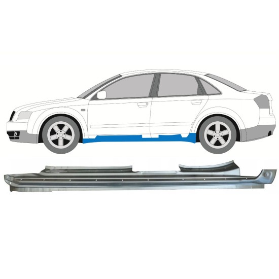Sottoporta Lamiera Completo per Audi A4 B6 2000-2004 / Sinistra 15158