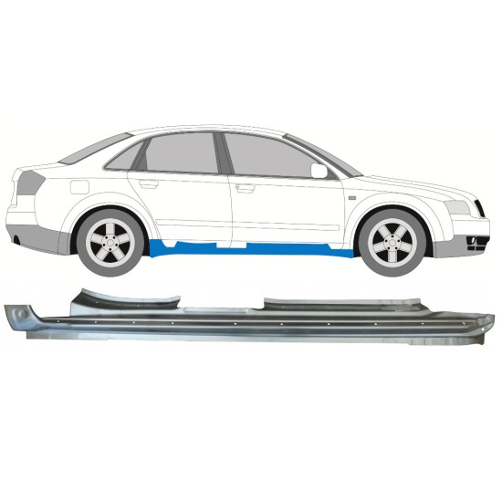 Sottoporta Lamiera Completo per Audi A4 B6 2000-2004 / Destra 15157
