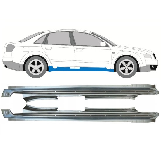 Sottoporta Lamiera Completo per Audi A4 B6 2000-2004 / Sinistra+Destra 15159