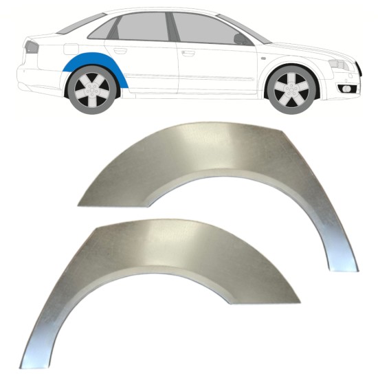 Pannello di riparazione parafango posteriore per Audi A4 B7 2004-2007 / Sinistra+Destra / Set 14747