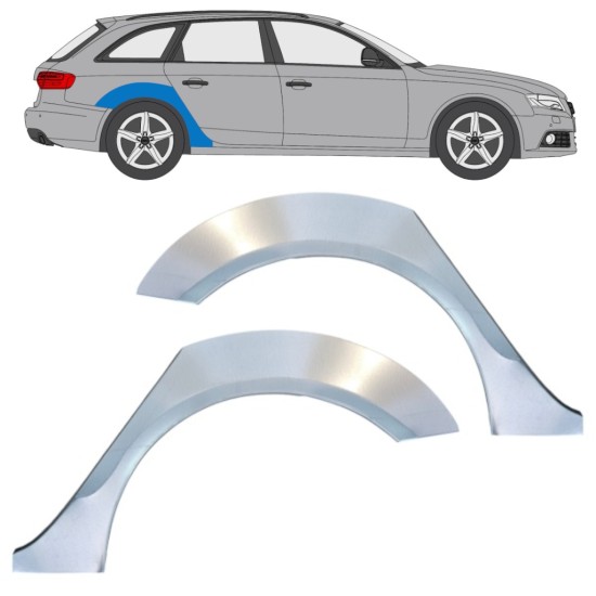 Pannello di riparazione parafango posteriore per Audi A4 B8 2007-2016 / Sinistra+Destra / Set 16324