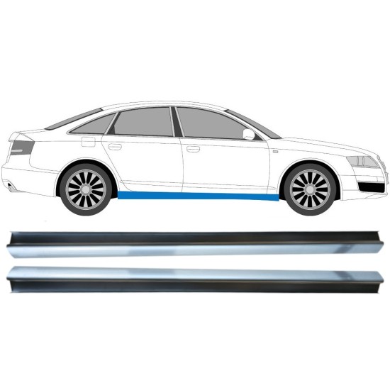 Pannello di riparazione sottoporta lamiera per Audi A6 C6 2004-2010 / Sinistra = Destra (simmetrico) / Set 9597