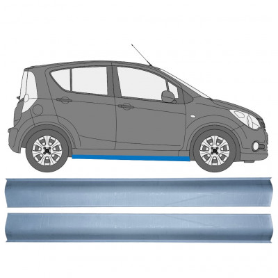 Pannello di riparazione sottoporta lamiera per Opel Agila 2008-2015 / Sinistra = Destra (simmetrico) / Set 9799