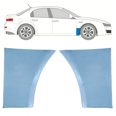 Pannello di riparazione parafango anteriore per Alfa Romeo 159 2005-2012 / Sinistra+Destra / Set 11279