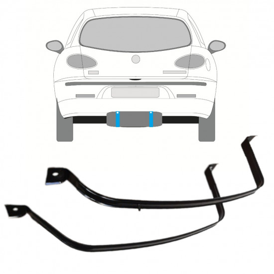 Cinghie serbatoio carburante per Alfa Romeo 147 2000-2010 10975