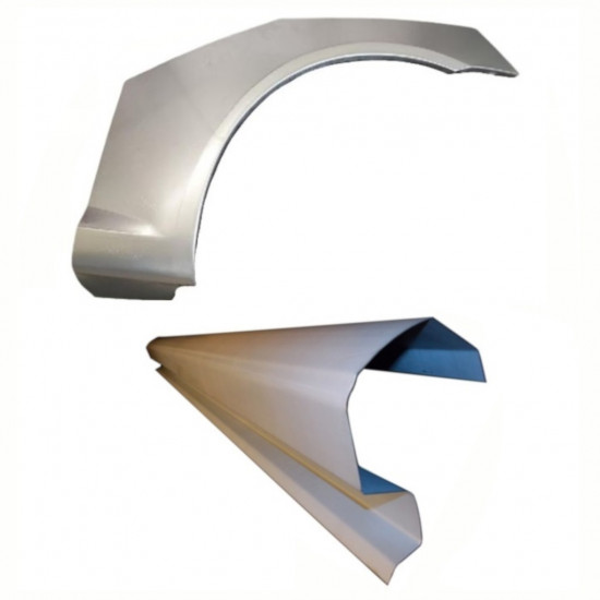 Pannello di riparazione sottoporta e parafango posteriore per Alfa Romeo GT 2003-2010 / Sinistra / Set 8702