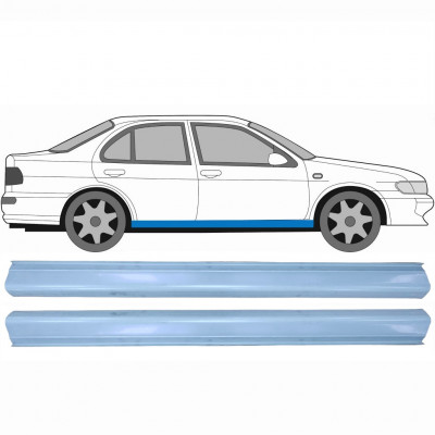 Pannello di riparazione sottoporta lamiera per Nissan Almera N15 1995-1999 / Sinistra = Destra (simmetrico) / Set 10568