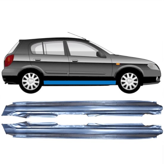 Sottoporta Lamiera Completo per Nissan Almera N16 1999-2007 / Sinistra+Destra / Set 10648