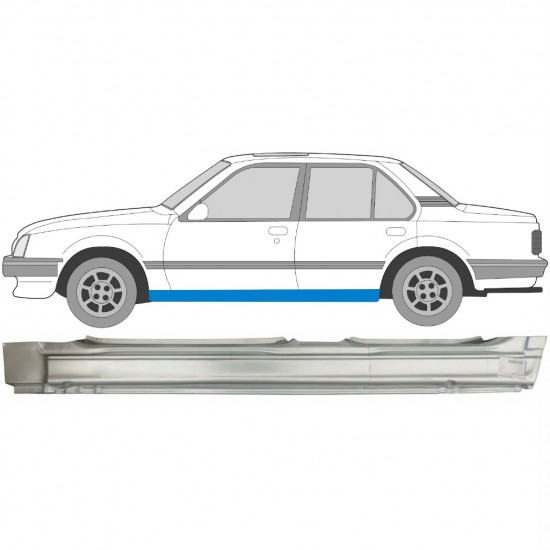 Sottoporta Lamiera Completo per Opel Ascona C 1981-1998 / Sinistra 6918