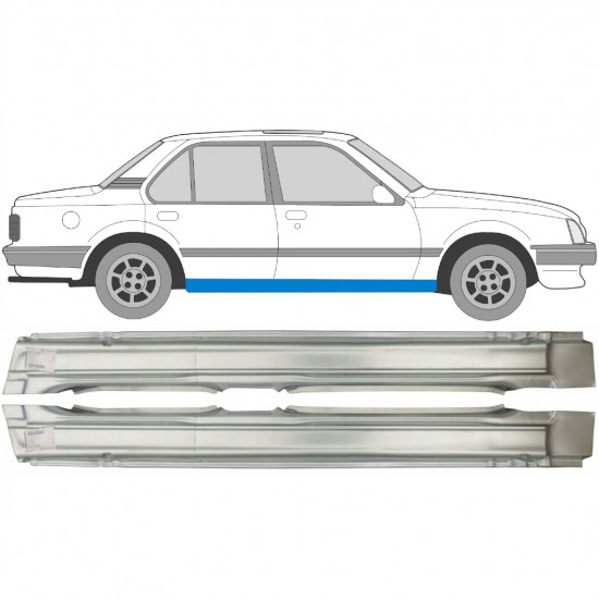 Sottoporta Lamiera Completo per Opel Ascona C 1981-1998 / Sinistra+Destra / Set 9488