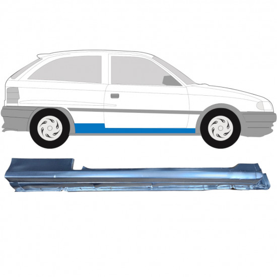 Sottoporta Lamiera Completo per Opel Astra F 1991-2002 / Destra 6868