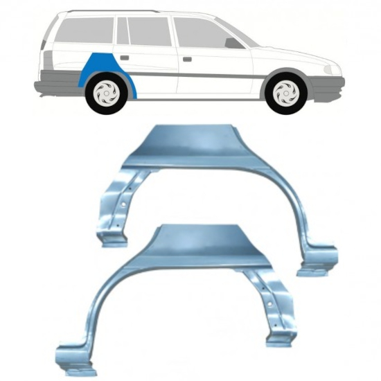 Pannello di riparazione parafango posteriore per Opel Astra F 1991-2002 / Sinistra+Destra / COMBI / Set 9685