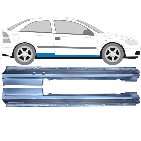 Sottoporta Lamiera Completo per Opel Astra G 1998-2009 / Sinistra+Destra / Set 10561