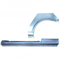 Pannello di riparazione sottoporta e parafango posteriore per Opel Astra G 1998-2009 / Sinistra / COUPE / CABRIO / Set 12593