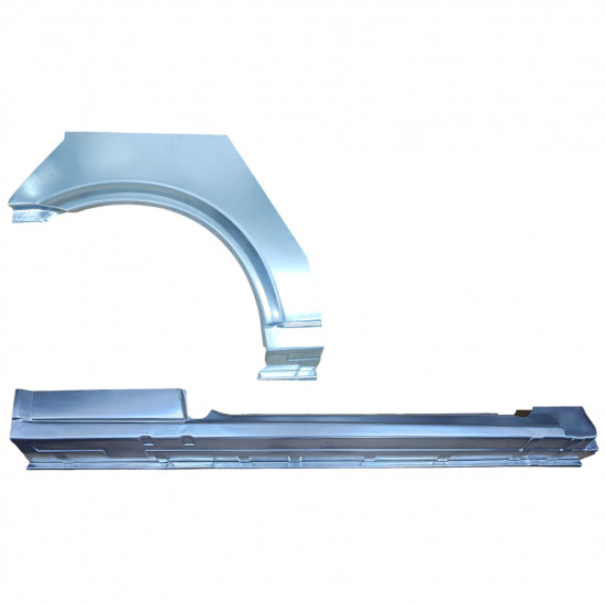 Pannello di riparazione sottoporta e parafango posteriore per Opel Astra G 1998-2009 / Destra / COUPE / CABRIO / Set 12592