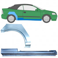 Pannello di riparazione sottoporta e parafango posteriore per Opel Astra G 1998-2009 / Destra / COUPE / CABRIO / Set 12592