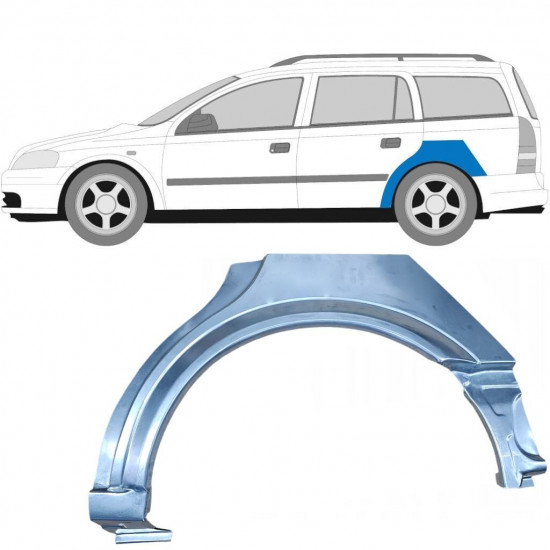 Pannello di riparazione parafango posteriore per Opel Astra G 1998-2009 / Sinistra / COMBI 6861