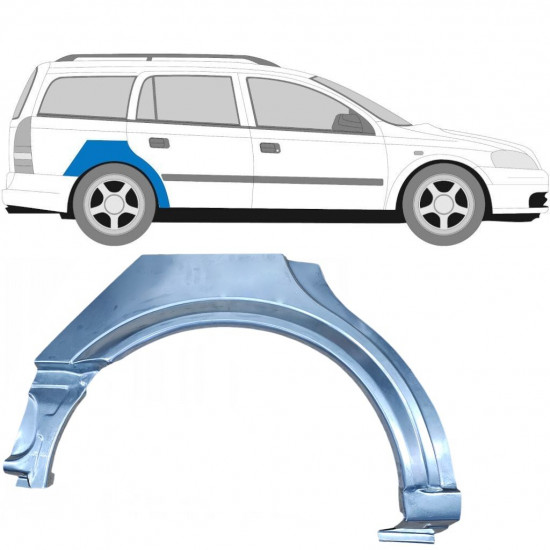 Pannello di riparazione parafango posteriore per Opel Astra G 1998-2009 / Destra / COMBI 6860