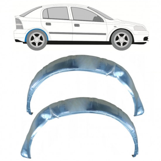 Pannello di riparazione arco ruota posteriore interno per Opel Astra G 1998-2009 / Sinistra+Destra / Set 10633