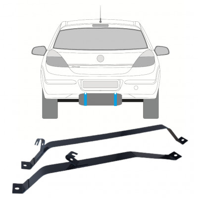 Cinghie serbatoio carburante per Opel Astra H 2003-2014 10966