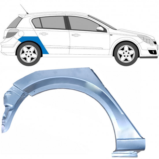 Pannello di riparazione sezione inferiore parafango posteriore per Opel Astra H 2003-2014 / Destra 6870